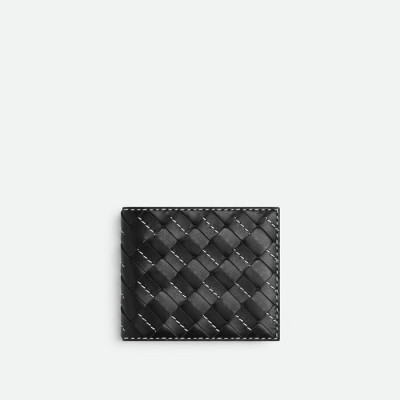 보테가베네타 남성 블랙 반지갑 - Bottega Veneta Mens Black Half Wallets - bvw03x