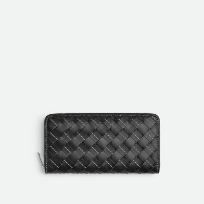 보테가베네타 남성 블랙 장지갑 - Bottega Veneta Mens Black Long Wallets - bvw04x