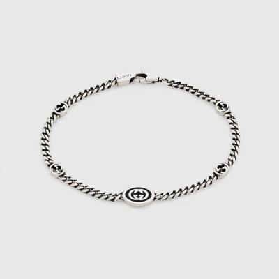 구찌 남/녀 화이트 골드 팔찌 - Gucci Unisex White Gold Bangle - acc1205x