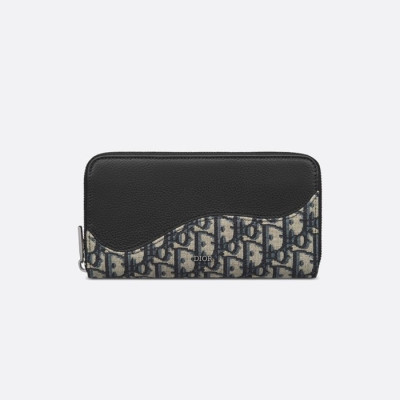 디올 남성 블랙 장지갑 - Dior Mens Black Long Wallets - diw05x