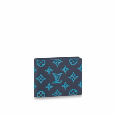 루이비통 남성 블루 반지갑 M82322 - Louis vuitton Mens Blue Wallets - lvw28x