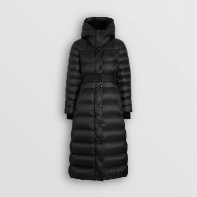 버버리 여성 블랙 롱패딩 - Burberry Womens Black Long Padding - buc42x