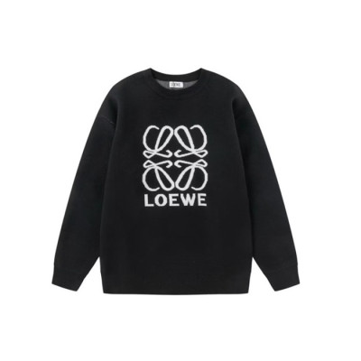 로에베 남성 블랙 스웨터 - Loewe Mens Black Sweaters - loc01x