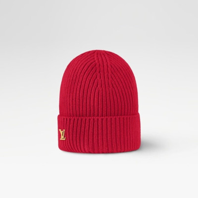 루이비통 남/녀 레드 비니  - Louis vuitton Unisex Red Beanie - acc1507x