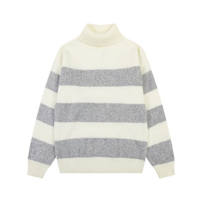 아미 남/녀 그레이 터틀넥 니트 - Ami Unisex Gray Knits - amc116x