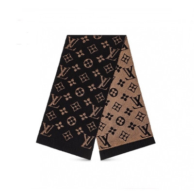 루이비통 남/녀 블랙 머플러 - Louis vuitton Unisex Black Muffler - acc1561x