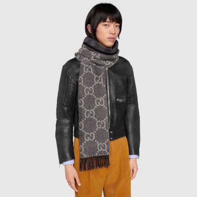 구찌 남/녀 블랙 머플러 - Gucci Unisex Black Muffler - acc1614x