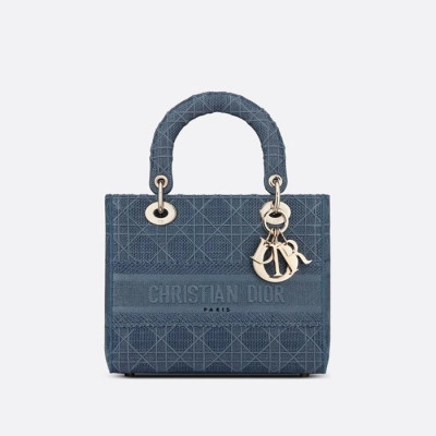 디올 여성 블루 레이디 백 - Dior Womens Blue Lady Bag - dib638x