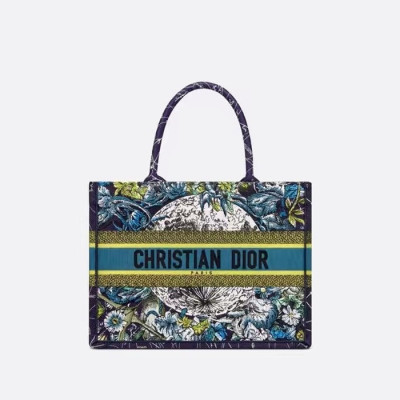 디올 여성 블루 북토트 - Dior Womens Blue Book Tote - dib653x