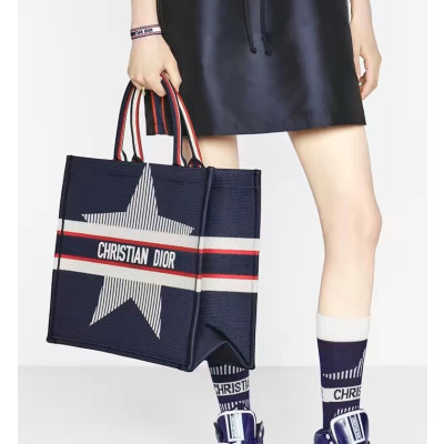 디올 여성 네이비 북토트 - Dior Womens Navy Book Tote - dib687x