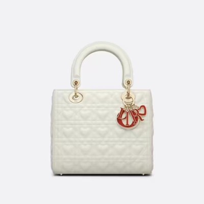 디올 여성 화이트 레이디 백 - Dior Womens White Lady Bag - dib775x