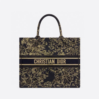 디올 여성 블랙 북토트 - Dior Womens Black Book Tote - dib843x