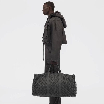 보테가 베네타 남성 블랙 키폴 - Bottega Veneta Mens Black Keepall - bvb867x