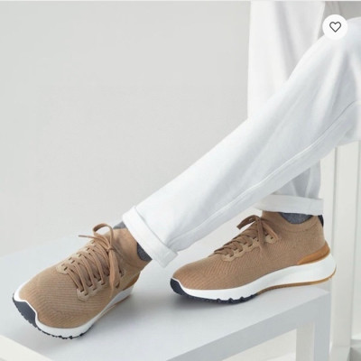 브루넬로쿠치넬리 남성 베이지 스니커즈 - Brunello Cucinelli Mens Beige Sneakers - brs87x