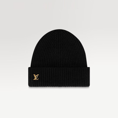루이비통 남/녀 블랙 비니 - Louis vuitton Unisex Black Beanie - acc1708x