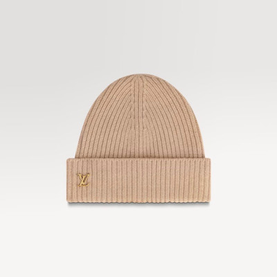루이비통 남/녀 베이지 비니 - Louis vuitton Unisex Beige Beanie - acc1710x