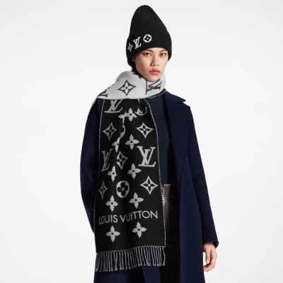 루이비통 여성 블랙 머플러 - Louis vuitton Womens Black Muffler - acc1741x