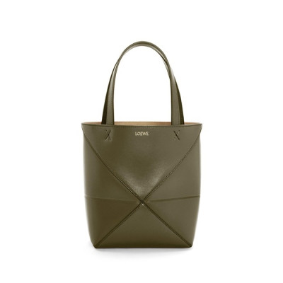 로에베 여성 퍼즐 카키 토트백 - Loewe Womens Puzzle Tote - lob957x