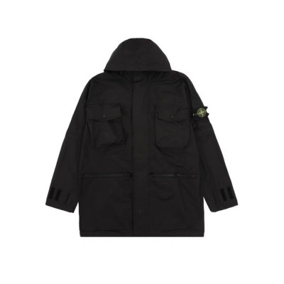 스톤아일랜드 남성 블랙 자켓 - Stone Island Mens Black Jackets - stc89x