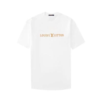 루이비통 남성 화이트 반팔티 - Louis vuitton Mens White Tshirts - lvc247x