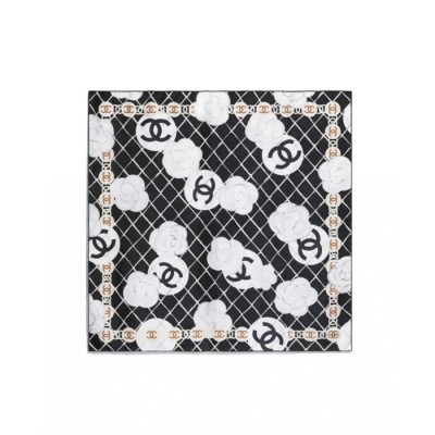 샤넬 여성 까멜리아 스카프 - Chanel Womens Black Scarf - acc1807x