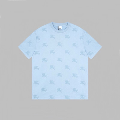 버버리 남/녀 블루 크루넥 반팔티 - Burberry Unisex Blue Tshirts - buc270x