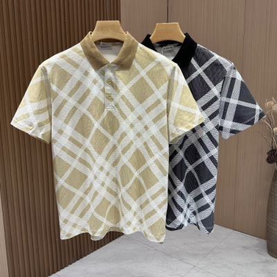버버리 남성 블랙 폴로 반팔티 - Burberry Mens Black Tshirts - buc271x