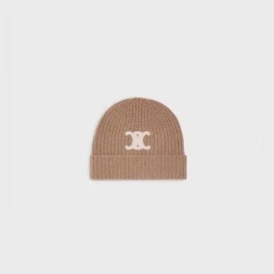 셀리느 남/녀 카멜 비니&머플러 셋트 - Celine Unisex Camel Beanie - acc1867x