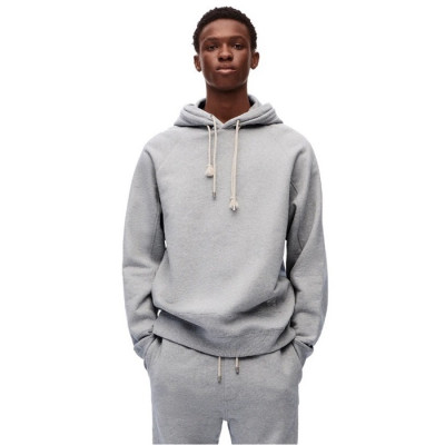 로에베 남성 그레이 후드티 - Loewe Mens Gray Hoodie - loc297x