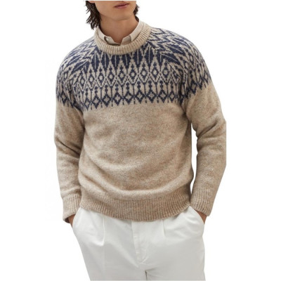 브루넬로쿠치넬리 남성 베이지 니트 - Brunello Cucinelli Mens Beige Knits - brc301x