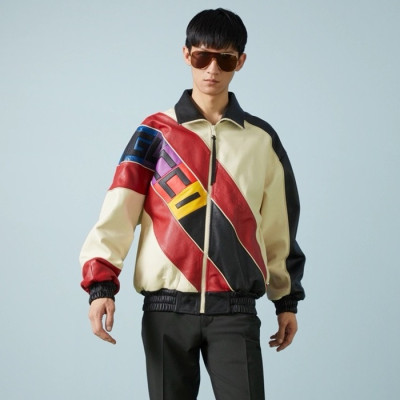 구찌 남성 모던 레드 가죽 자켓 - Gucci Mens Red  Jackets - guc318x