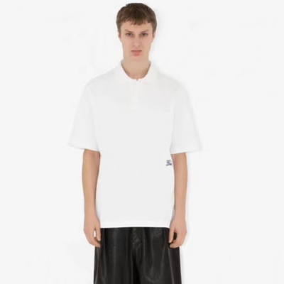 버버리 남성 화이트 폴로 반팔티 - Burberry Mens White Tshirts - buc285x
