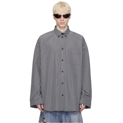 발렌시아가 트렌디 남성 블랙 셔츠 - Balenciaga Mens Black Shirts - bac341x