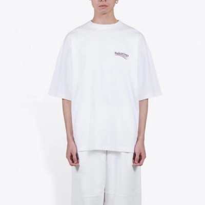 발렌시아가 남성 화이트 반팔티 - Balenciaga Mens White Tshirts - bac200x