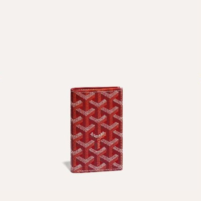 고야드 남/녀 레드 생피에르 카드 홀더 - Goyard Unisex Saint Pierre Card Holder - gow87x