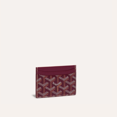 고야드 남/녀 버건디 생쉴피스 카드 홀더 - Goyard Unisex Saint Sulpice Card Holder - gow107x