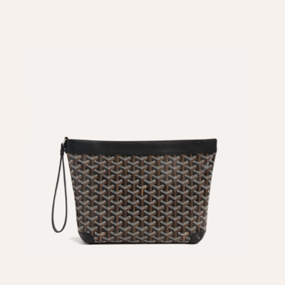 고야드 남/녀 블랙 콘티 파우치 - Goyard Unisex Black Conti Pouch - gob1164x