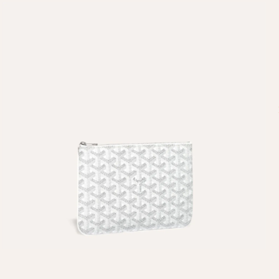 고야드 남/녀 화이트 세나 클러치 PM - Goyard Unisex Senat Clutch PM - gob1265x