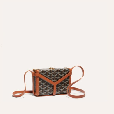 고야드 여성 블랙 탄 미노디에르 트렁크 백 - Goyard Womens Minaudiere Trunk Bag - gob1267x