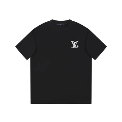 루이비통 남/녀 화이트 티셔츠 - Louis vuitton Unisex White Tshirts - lvc344x