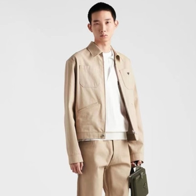 프라다 남성 베이지 자켓 - Prada Mens Beige Jackets - prc353x