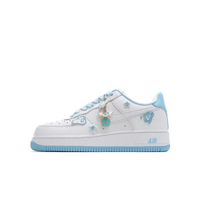 나이키 남/녀 블루 스니커즈 - Nike Air Force 1 Unisex Sneakers - nis446x