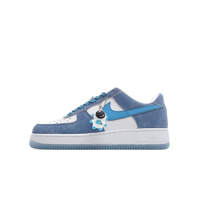 나이키 남/녀 블루 스니커즈 - Nike Air Force 1 Unisex Sneakers - nis457x