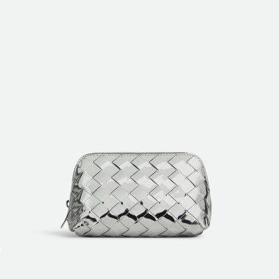 보테가 베네타 여성 실버 파우치 - Bottega Veneta Womens Silver Pouch - bvb457x