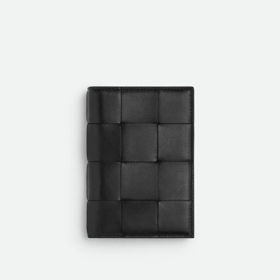 보테가베네타 남성 블랙 여권 지갑 - Bottega Veneta Mens Black Passport Wallet - bvw169x