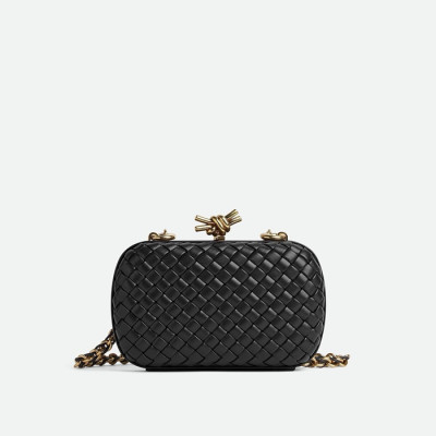 보테가 베네타 여성 블랙 체인 새들 백- Bottega Veneta Womens Knot Bag - bvb1485x