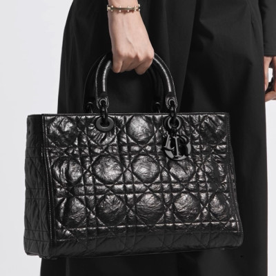 디올 여성 블랙 디자이어 백 - Dior Womens Black D-Sire Bag - dib1542x