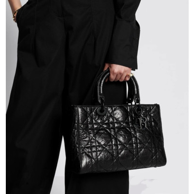 디올 여성 블랙 디자이어 백 - Dior Womens Black D-Sire Bag - dib1544x