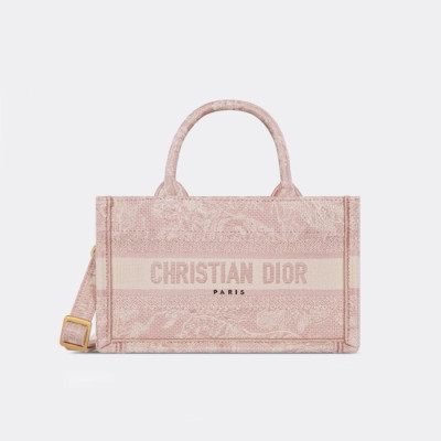 디올 여성 핑크 미니 북토트 - Dior Womens Pink Book Tote - dib1568x