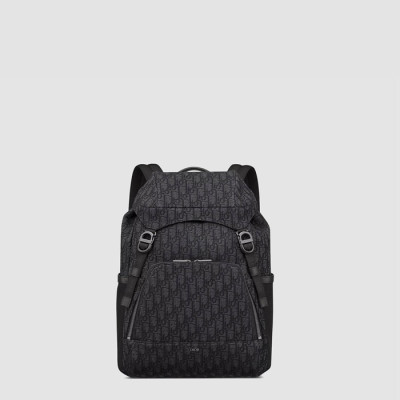 디올 남성 오블리크 블랙 백팩 - Dior Mens Oblique Black Back Pack - dib1580x